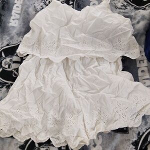 Xhilaration White Eyelet Casual Romper